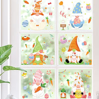 HKM-665491 Cute Cartoon Easter Bunny Stickers Set - PVC Material, 6 Models (BQ113-BQ118), 20x30cm