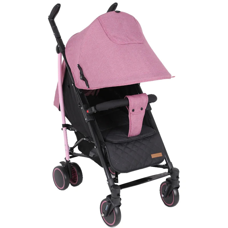 KTX-665555 Foldable 2-in-1 Portable Linen Baby Pram and Stroller for Travel