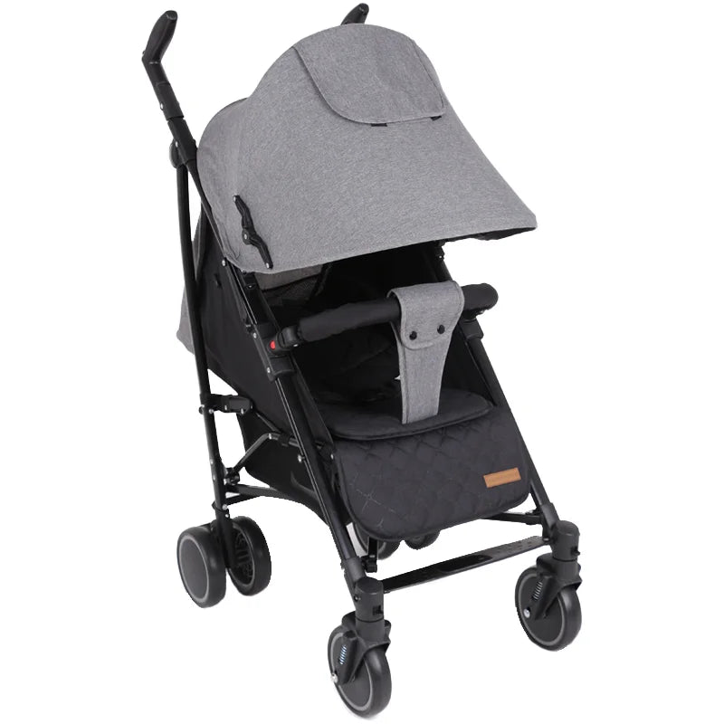 KTX-665555 Foldable 2-in-1 Portable Linen Baby Pram and Stroller for Travel