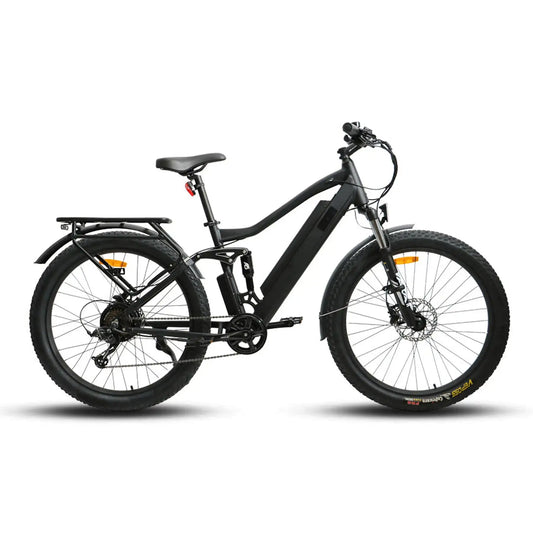 KTX-665683 Eunorau UHVO 36V 13Ah Electric Bike with 350W Full Suspension, 7-Speed Gears, and 27.5-Inch Tires