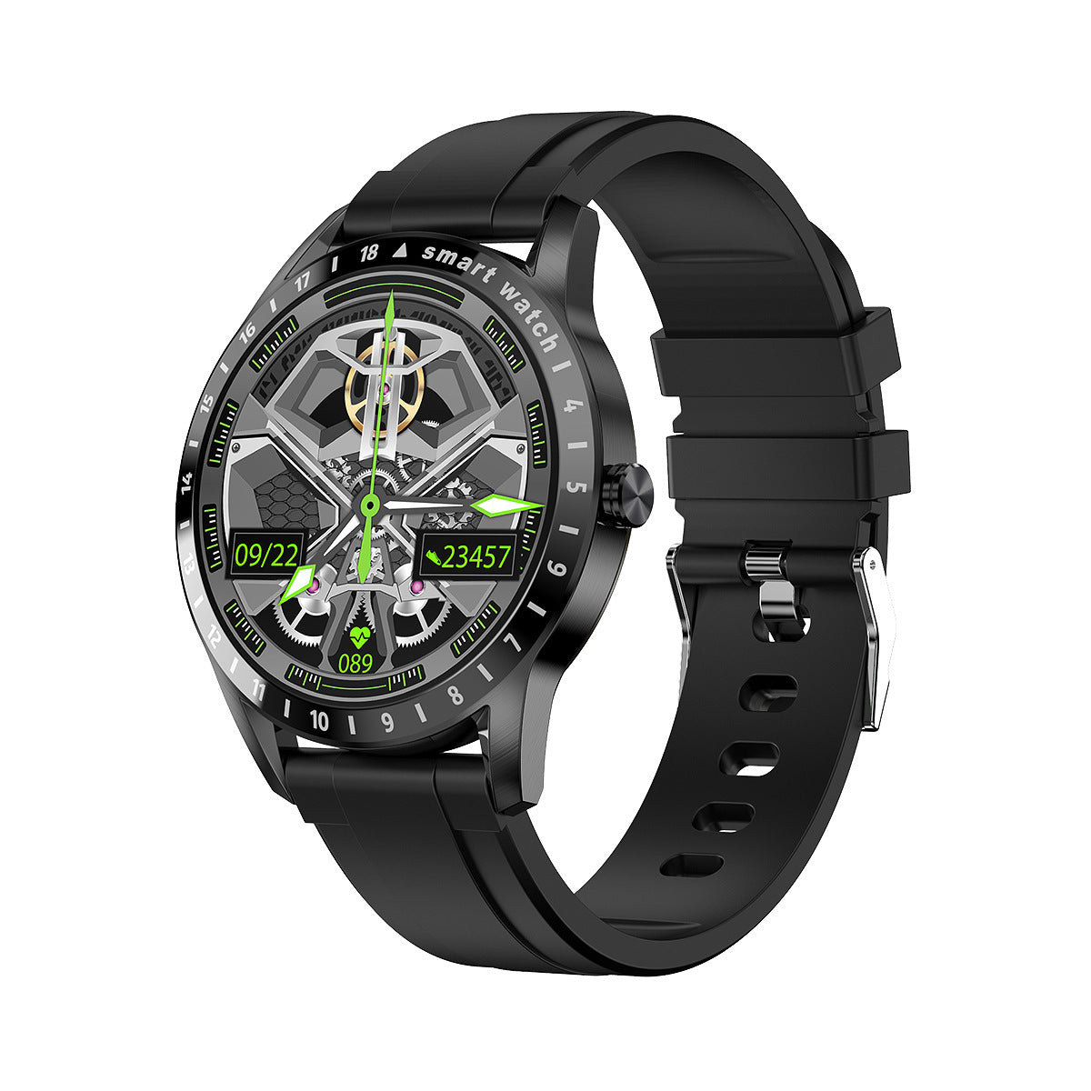 HKM-665875 Smart Health Sports Watch with Heart Rate, Blood Pressure, and Blood Oxygen Monitoring, 1.5-Inch Touch Screen