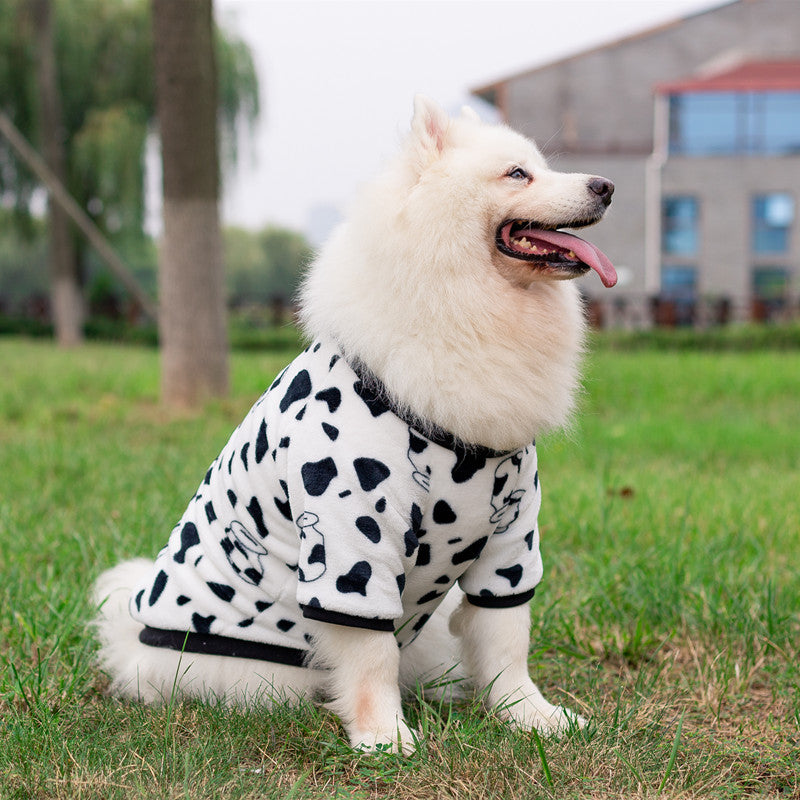HKM-666131 Cow Pattern Dog Transformation Dress in Multiple Sizes for Big Dogs