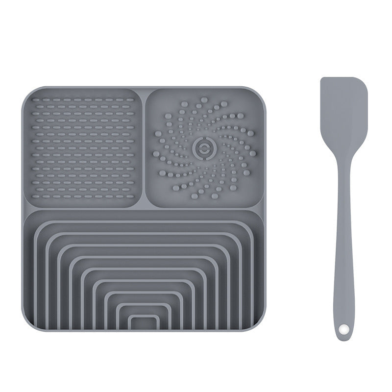 HKM-666131 Slow Food Mat For Dogs And Cats, Anti-choking Pad With Suction Cup, Square, Silicone, For Licking