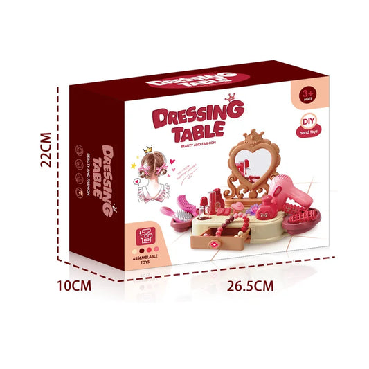 KTX-666195 58-Piece Kids Makeup Set with Beads - Pretend Play for Ages 5-7, EN71 Certified, Boxed Fun