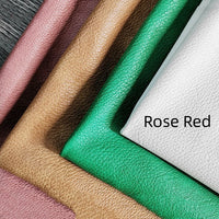 HKM-666195 Double-Color Litchi Grain Leather Fabric with Thick Elastic Base - Various Colors Available