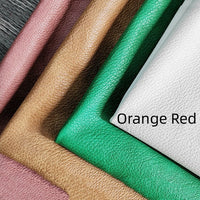 HKM-666195 Double-Color Litchi Grain Leather Fabric with Thick Elastic Base - Various Colors Available