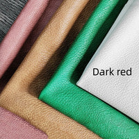 HKM-666195 Double-Color Litchi Grain Leather Fabric with Thick Elastic Base - Various Colors Available