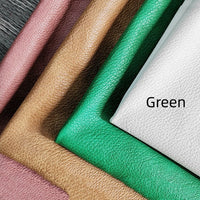 HKM-666195 Double-Color Litchi Grain Leather Fabric with Thick Elastic Base - Various Colors Available