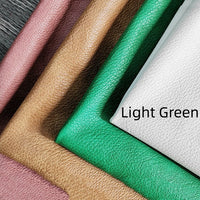 HKM-666195 Double-Color Litchi Grain Leather Fabric with Thick Elastic Base - Various Colors Available