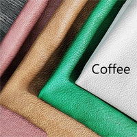 HKM-666195 Double-Color Litchi Grain Leather Fabric with Thick Elastic Base - Various Colors Available