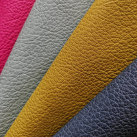 HKM-666195 Double-Color Litchi Grain Leather Fabric with Thick Elastic Base - Various Colors Available