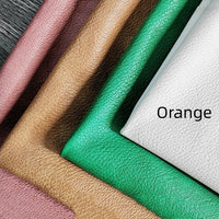 HKM-666195 Double-Color Litchi Grain Leather Fabric with Thick Elastic Base - Various Colors Available