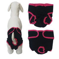 HKM-666195 Fashionable Pet Velcro Menstrual Panties in Pink, Black, Blue, & Purple - Cotton Casual Wear