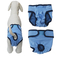 HKM-666195 Fashionable Pet Velcro Menstrual Panties in Pink, Black, Blue, & Purple - Cotton Casual Wear