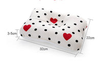 HKM-666195 Newborn Anti-Deviation Head-Shaped Pillow with Cotton Front and Breathable Mesh Back
