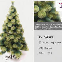 HKM-666323 Slim Pine Needle Christmas Tree - Green, 150CM, 180CM, 210CM - Reusable and Space-Saving Design