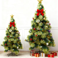 HKM-666323 Slim Pine Needle Christmas Tree - Green, 150CM, 180CM, 210CM - Reusable and Space-Saving Design