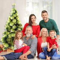 HKM-666323 Slim Pine Needle Christmas Tree - Green, 150CM, 180CM, 210CM - Reusable and Space-Saving Design
