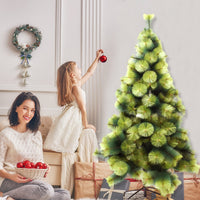 HKM-666323 Slim Pine Needle Christmas Tree - Green, 150CM, 180CM, 210CM - Reusable and Space-Saving Design