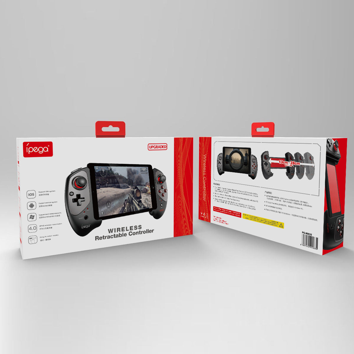 HKM-666387 Telescopic Gamepad for Android, iOS, and PC - Bluetooth 4.0, ABS Material, USB Cable Included