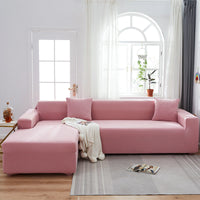 HKM-666579 Elastic Non-Slip Milk Silk Sofa Cover in Solid Colors - Full Coverage for Modular Sofas