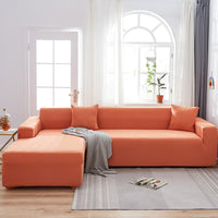 HKM-666579 Elastic Non-Slip Milk Silk Sofa Cover in Solid Colors - Full Coverage for Modular Sofas