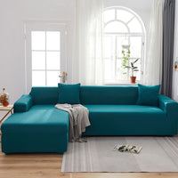 HKM-666579 Elastic Non-Slip Milk Silk Sofa Cover in Solid Colors - Full Coverage for Modular Sofas