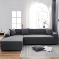 HKM-666579 Elastic Non-Slip Milk Silk Sofa Cover in Solid Colors - Full Coverage for Modular Sofas