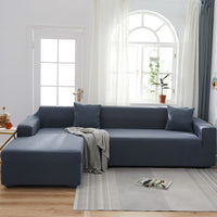 HKM-666579 Elastic Non-Slip Milk Silk Sofa Cover in Solid Colors - Full Coverage for Modular Sofas