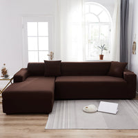 HKM-666579 Elastic Non-Slip Milk Silk Sofa Cover in Solid Colors - Full Coverage for Modular Sofas