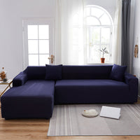 HKM-666579 Elastic Non-Slip Milk Silk Sofa Cover in Solid Colors - Full Coverage for Modular Sofas