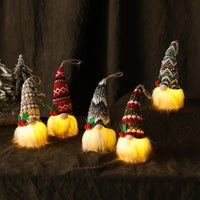 HKM-666643 Luminous Knitted Tree Pendant Doll - Handmade Cloth and Wool Decoration