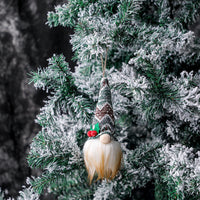 HKM-666643 Luminous Knitted Tree Pendant Doll - Handmade Cloth and Wool Decoration