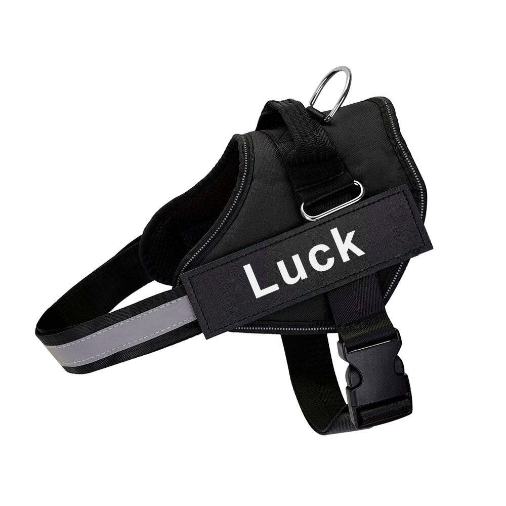 HKM-666707 Comfortable Nylon Dog Harness with Adjustable Chest Strap and Sturdy Handle for Outdoor Safety