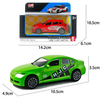 HKM-666771 1:43 Diecast Pull Back Racing Car Model Alloy Sports Vehicle for Kids