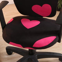 HKM-666899 Computer Office Chair Cover Set - Stretch Cotton Fabric with Retro Patterns for Office and Home Use