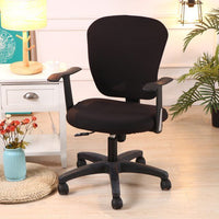 HKM-666899 Computer Office Chair Cover Set - Stretch Cotton Fabric with Retro Patterns for Office and Home Use