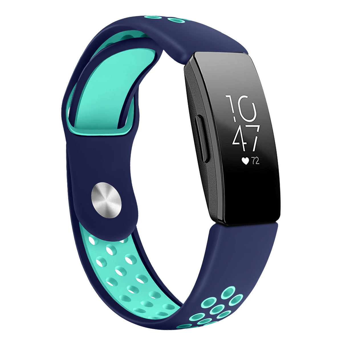 HKM-667027 Two-Color Silicone Strap for Fitbit Inspire and Inspire HR - Large and Small Sizes Available