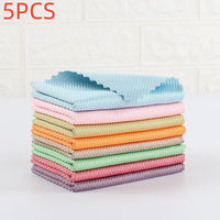 HKM-667091 Bamboo Fiber Absorbent Kitchen Towels - Fish Scale Rag Seamless Design, Various Pack Sizes Available