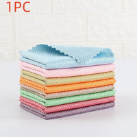 HKM-667091 Bamboo Fiber Absorbent Kitchen Towels - Fish Scale Rag Seamless Design, Various Pack Sizes Available