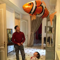HKM-667091 Remote Control Inflatable Shark Toy for Kids - Interactive Flying Fish Balloon, 4 Channels, Indoor/Outdoor Fun