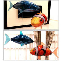 HKM-667091 Remote Control Inflatable Shark Toy for Kids - Interactive Flying Fish Balloon, 4 Channels, Indoor/Outdoor Fun