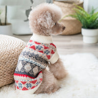 HKM-667091 Soft Casual Velvet Teddy Sweater for Pets - Blue & Milky White, Sizes S to XXL