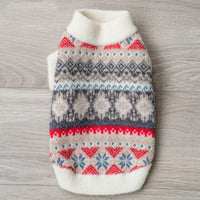 HKM-667091 Soft Casual Velvet Teddy Sweater for Pets - Blue & Milky White, Sizes S to XXL