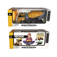 HKM-667155 Remote Control Cement Mixer Truck Toy - 4 Function RC Truck for Ages 3+