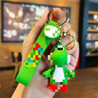 HKM-667347 3D Cartoon Mushroom Character Keychain - Kawaii PVC Hanging Accessory