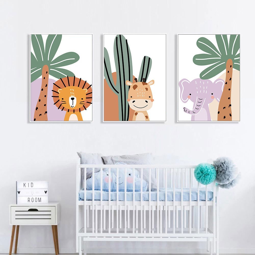 HKM-667347 Modern Canvas Decorative Painting for Living Room – Frameless Design with White Edge
