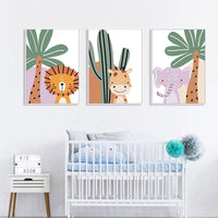 HKM-667347 Modern Canvas Decorative Painting for Living Room – Frameless Design with White Edge