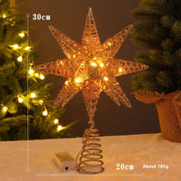 HKM-667475 Silver & Gold Explosion Star Bead Necklace Decorative Lighting for Christmas Trees