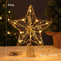 HKM-667475 Silver & Gold Explosion Star Bead Necklace Decorative Lighting for Christmas Trees